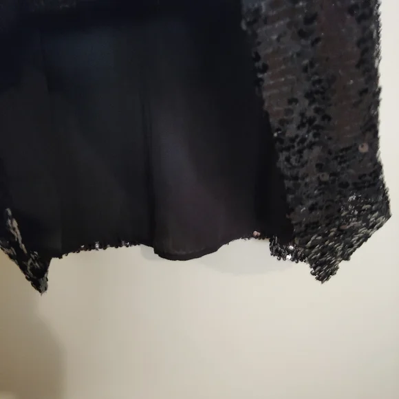 Sugar Lips Black Sequin Mini Dress Size M - Picture 6 of 13